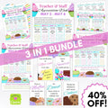 teacher appreciation week invitation sign poster flyer tag set